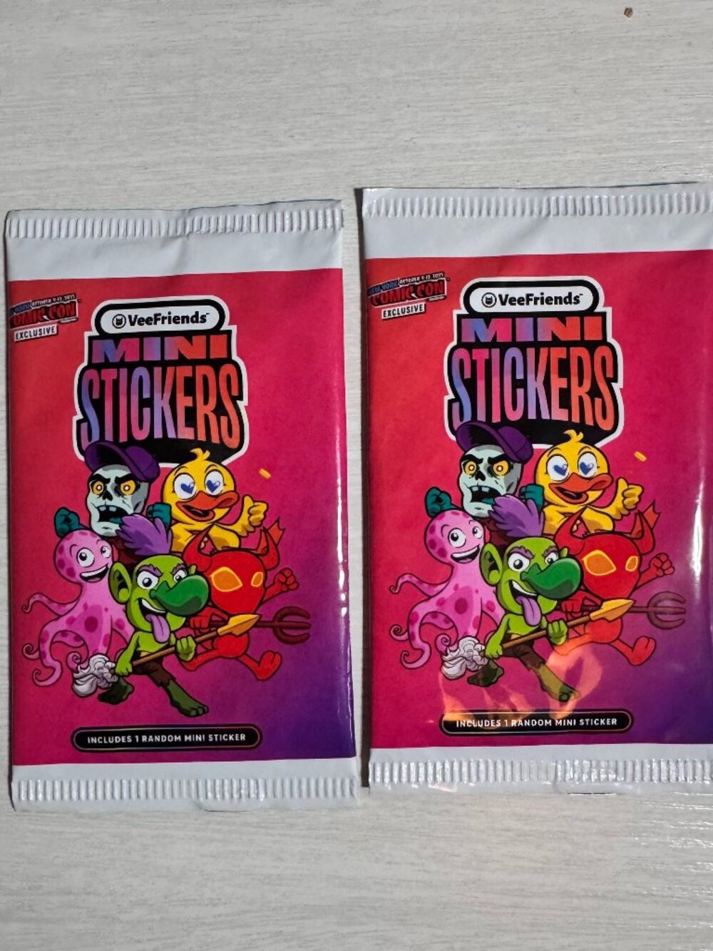 VeeFriends Mini Sticker 2 Packs NYCC 2025 Exclusive Promo SEALED